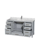 Sheffield 60 Inch Single Bathroom Vanity in Gray - 32