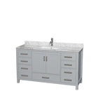 Sheffield 60 Inch Single Bathroom Vanity in Gray - 31