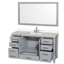 Sheffield 60 Inch Single Bathroom Vanity in Gray - 9