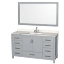 Sheffield 60 Inch Single Bathroom Vanity in Gray - 8