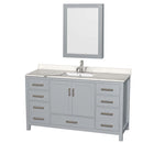 Sheffield 60 Inch Single Bathroom Vanity in Gray - 11