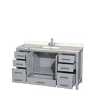 Sheffield 60 Inch Single Bathroom Vanity in Gray - 7