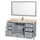 Sheffield 60 Inch Single Bathroom Vanity in Gray - 18