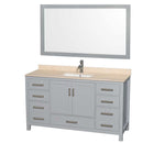 Sheffield 60 Inch Single Bathroom Vanity in Gray - 17