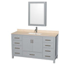 Sheffield 60 Inch Single Bathroom Vanity in Gray - 20