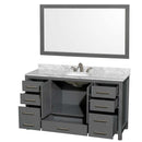 Sheffield 60 Inch Single Bathroom Vanity in Dark Gray - 34