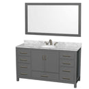 Sheffield 60 Inch Single Bathroom Vanity in Dark Gray - 33