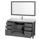 Sheffield 60 Inch Single Bathroom Vanity in Dark Gray - 47