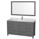 Sheffield 60 Inch Single Bathroom Vanity in Dark Gray - 46
