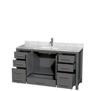 Sheffield 60 Inch Single Bathroom Vanity in Dark Gray - 44