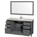 Sheffield 60 Inch Single Bathroom Vanity in Dark Gray - 11