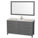 Sheffield 60 Inch Single Bathroom Vanity in Dark Gray - 10