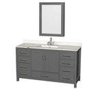 Sheffield 60 Inch Single Bathroom Vanity in Dark Gray - 13