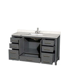Sheffield 60 Inch Single Bathroom Vanity in Dark Gray - 9