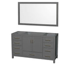 Sheffield 60 Inch Single Bathroom Vanity in Dark Gray - 2