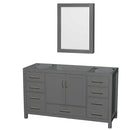 Sheffield 60 Inch Single Bathroom Vanity in Dark Gray - 4