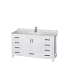 Sheffield 60 Inch Single Bathroom Vanity in White - 46