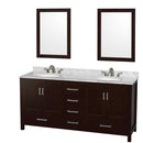 Sheffield 72 Inch Double Bathroom Vanity in Espresso - 38