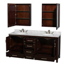 Sheffield 72 Inch Double Bathroom Vanity in Espresso - 47