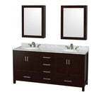 Sheffield 72 Inch Double Bathroom Vanity in Espresso - 46