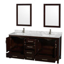 Sheffield 72 Inch Double Bathroom Vanity in Espresso - 54