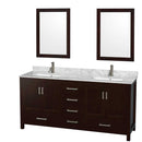 Sheffield 72 Inch Double Bathroom Vanity in Espresso - 53