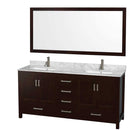 Sheffield 72 Inch Double Bathroom Vanity in Espresso - 57