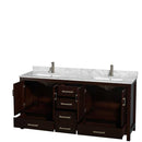 Sheffield 72 Inch Double Bathroom Vanity in Espresso - 51