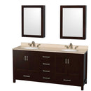 Sheffield 72 Inch Double Bathroom Vanity in Espresso - 16