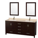 Sheffield 72 Inch Double Bathroom Vanity in Espresso - 23