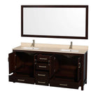 Sheffield 72 Inch Double Bathroom Vanity in Espresso - 28
