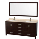 Sheffield 72 Inch Double Bathroom Vanity in Espresso - 27