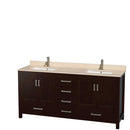 Sheffield 72 Inch Double Bathroom Vanity in Espresso - 33