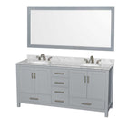 Sheffield 72 Inch Double Bathroom Vanity in Gray - 40