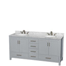 Sheffield 72 Inch Double Bathroom Vanity in Gray - 36