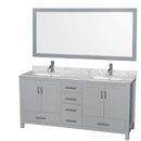 Sheffield 72 Inch Double Bathroom Vanity in Gray - 49