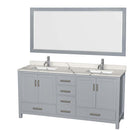 Sheffield 72 Inch Double Bathroom Vanity in Gray - 11