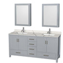 Sheffield 72 Inch Double Bathroom Vanity in Gray - 14