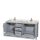 Sheffield 72 Inch Double Bathroom Vanity in Gray - 7