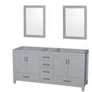 Sheffield 72 Inch Double Bathroom Vanity in Gray - 2