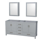 Sheffield 72 Inch Double Bathroom Vanity in Gray - 4