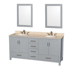 Sheffield 72 Inch Double Bathroom Vanity in Gray - 20