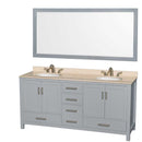Sheffield 72 Inch Double Bathroom Vanity in Gray - 22