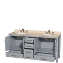 Sheffield 72 Inch Double Bathroom Vanity in Gray - 19