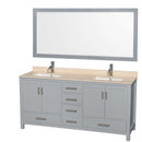 Sheffield 72 Inch Double Bathroom Vanity in Gray - 31
