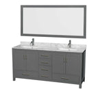 Sheffield 72 Inch Double Bathroom Vanity in Dark Gray - 80