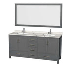 Sheffield 72 Inch Double Bathroom Vanity in Dark Gray - 15