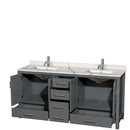 Sheffield 72 Inch Double Bathroom Vanity in Dark Gray - 11