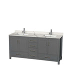 Sheffield 72 Inch Double Bathroom Vanity in Dark Gray - 10
