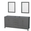 Sheffield 72 Inch Double Bathroom Vanity in Dark Gray - 2